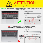 Fintie MacBook Air M2 Sert Kapakl Klf (13.6 in)(2022)-Glittering Clear 