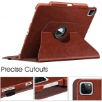 Fintie Rotating Serisi iPad Pro Koruyucu Klf (12.9 in)(6.Nesil)-Brown