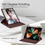 Fintie Rotating Serisi iPad Pro Koruyucu Klf (12.9 in)(6.Nesil)-Brown