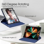 Fintie Rotating Serisi iPad Pro Koruyucu Klf (12.9 in)(6.Nesil)-Navy