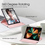 Fintie Rotating Serisi iPad Pro Koruyucu Klf (12.9 in)(6.Nesil)-Rose Gold 