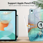Fintie Rotating iPad Air Klf (13 in)-Emerald Marble