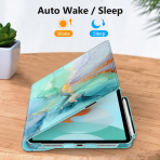Fintie Rotating iPad Air Klf (13 in)-Emerald Marble
