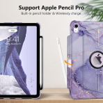 Fintie Rotating iPad Air Klf (13 in)-Lilac Marble 