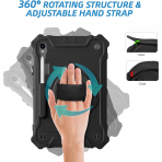 Ztotop Samsung Galaxy Tab S10 FE Rugged Klf-Black