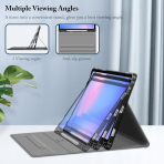 Fintie Samsung Galaxy Tab S10 FE Klavyeli Klf-Blooming Hibiscum