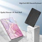 Fintie Samsung Galaxy Tab S10 FE Klavyeli Klf-Dreamy Marble 