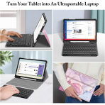 Fintie Samsung Galaxy Tab S10 FE Klavyeli Klf-Dreamy Marble 