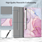 Fintie Samsung Galaxy Tab S10 FE Klavyeli Klf-Dreamy Marble 