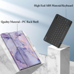 Fintie Samsung Galaxy Tab S10 FE Klavyeli Klf-Lilac Marble 