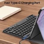 Fintie Samsung Galaxy Tab S11 Klavyeli Klf-Lilac Marble