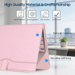 Fintie Standl� Deri MacBook Neo Laptop K�l�f�-Blush