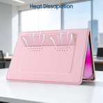Fintie Standl� Deri MacBook Neo Laptop K�l�f�-Blush