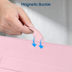 Fintie Standl� Deri MacBook Neo Laptop K�l�f�-Blush