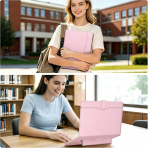 Fintie Standl� Deri MacBook Neo Laptop K�l�f�-Blush
