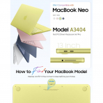 Fintie Tuatara MacBook Neo Laptop K�l�f�-Citrus