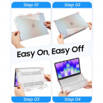 Fintie Ultra �nce �effaf MacBook Neo Laptop K�l�f�-Crystal Laser Bow