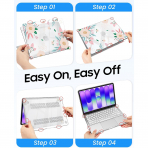 Fintie Ultra �nce �effaf MacBook Neo Laptop K�l�f�-Crystal Camellia