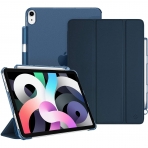 Fintie iPad Air 4 Kalem Blmeli Klf (10.9 in)-Navy