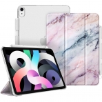 Fintie iPad Air 4 Kalem Blmeli Klf (10.9 in)-Z-Marble Pink