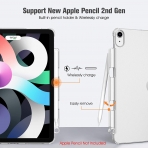 Fintie iPad Air 4 Kalem Blmeli Klf (10.9 in)-Z-Marble Pink