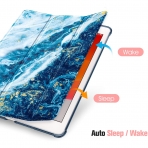 Fintie iPad Air 4 Kalem Blmeli Klf (10.9 in)-Z-Ocean Blue