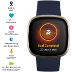 Fitbit Versa 3 Akll Saat-Midnight Blue Gold