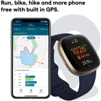 Fitbit Versa 3 Akll Saat-Midnight Blue Gold