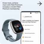 Fitbit Versa 4 Fitness Akll Saat-Waterfall Blue Platinum