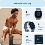 Fitbit Versa 4 Fitness Akll Saat-Waterfall Blue Platinum