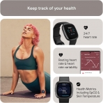 Fitbit Versa 4 Fitness Akll Saat-Black Graphite