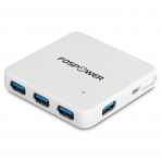 FosPower 4 Balantl USB 3.0 Hub Veri Adaptr (Beyaz)
