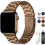 Fullmosa Apple Watch Serisi elik Kay(42/44/45mm)-Golden Coffee