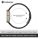 Fullmosa Apple Watch Serisi elik Kay(49mm)-Black