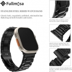 Fullmosa Apple Watch Serisi elik Kay(49mm)-Black