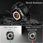 HASLFM Apple Watch Serisi elik Kay(49mm)-Black