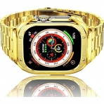 HASLFM Apple Watch Serisi elik Kay(49mm)-Gold