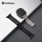 Fullmosa Apple Watch Ultra 2. Nesil Uyumlu elik Kay-Black