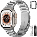 Fullmosa Apple Watch Ultra 2. Nesil ile Uyumlu Kay-Silver