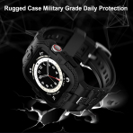 GELISHI Apple Watch 7 Koruyucu K�l�f (45mm)-Carbon Fiber/Black