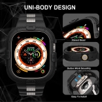 GELISHI Apple Watch Ultra Koruyucu Klf (49mm)-Deep Black