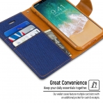 GOOSPERY Apple iPhone X Kanvas Czdan Klf-Blue