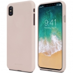 GOOSPERY Apple iPhone X Mat Silikon Klf-Pink Sand