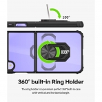 GOOSPERY Ring Holder Bumper Serisi Galaxy Z Flip 4 Standl Klf -Black