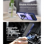 GOOSPERY Ring Holder Bumper Serisi Galaxy Z Flip 4 Standl Klf -Blue
