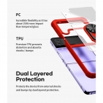 GOOSPERY Ring Holder Bumper Serisi Galaxy Z Flip 4 Standl Klf -Red