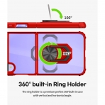 GOOSPERY Ring Holder Bumper Serisi Galaxy Z Flip 4 Standl Klf -Red