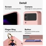 GOOSPERY Ring Holder Serisi Galaxy Z Flip 4 Klf -Pink