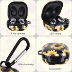 OLEBAND Galaxy Buds FE/Buds2 Pro Klf -Black Sunflower