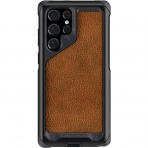 Ghostek ATOMIC Slim Serisi Galaxy S22 Klf (MIL-STD-810G)-Leather Graphite